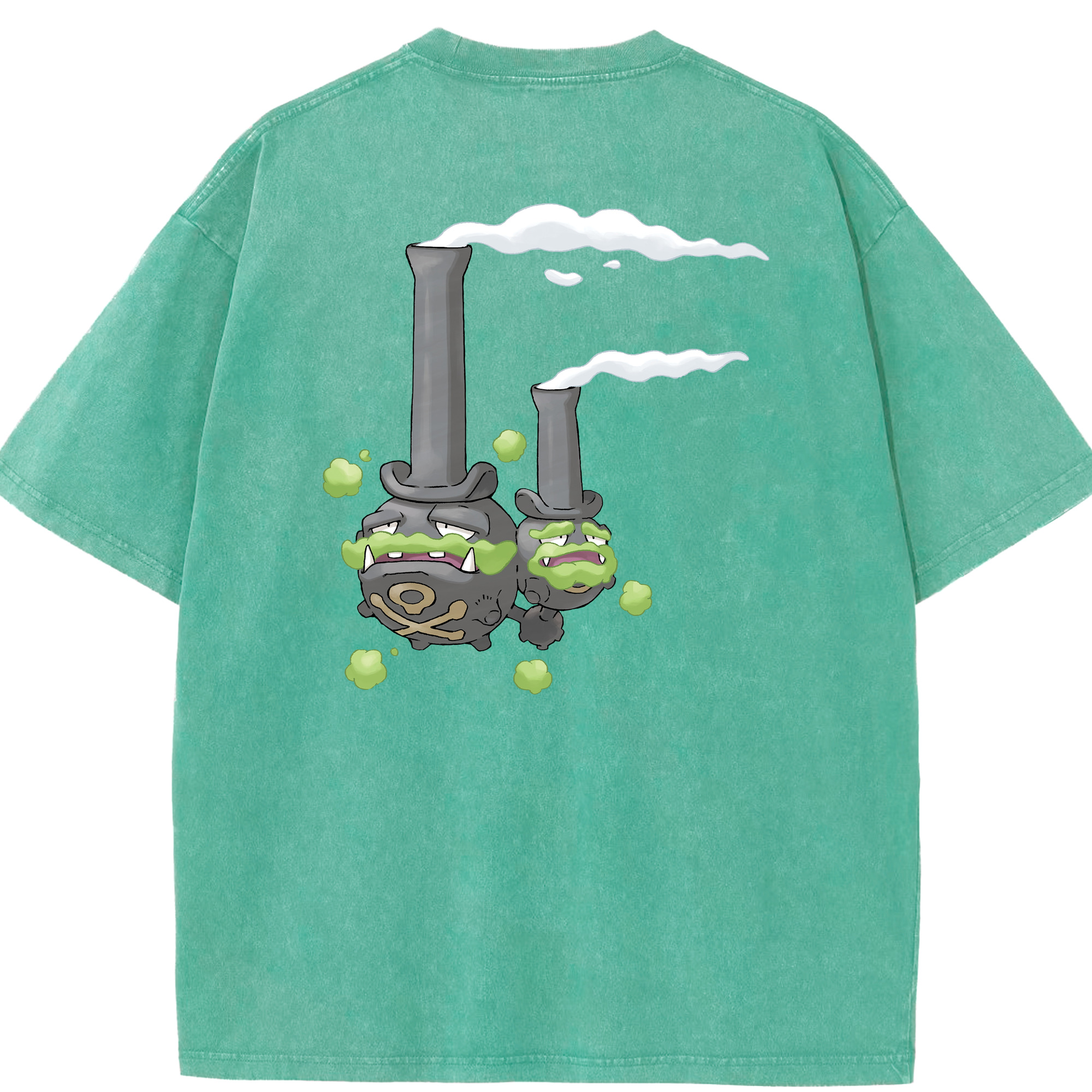 （画像用） ポケットモンスター Pokémon 綿100% ヴィンテージ風 半袖Tシャツ（背面プリント）